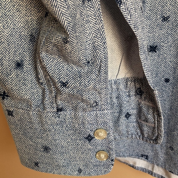 Blue Mens Paisley Shirt By Hugo Boss Black label - Picture 5 of 8